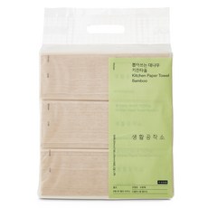 Saengong 生活工作所 竹纖維抽取式廚房紙巾, 100張, 3包