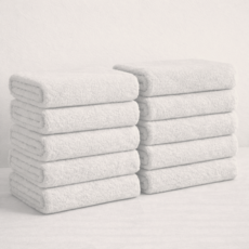 하비티 도톰하고 부드러운 수건 200g 40수 코마사, 화이트, 10개