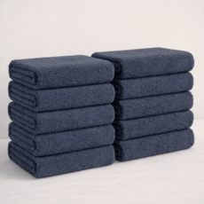 하비티 도톰하고 부드러운 수건 200g 40수 코마사, 네이비, 10개