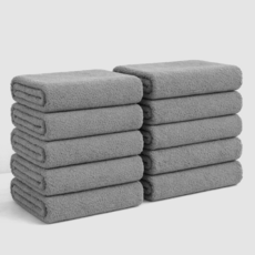 하비티 도톰하고 부드러운 수건 200g 40수 코마사, 그레이, 10개