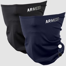 아르메데스 사계절 스포츠 마스크 AR-20, 블랙, 네이비, 2개