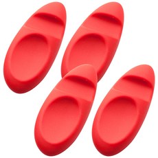 sillymann 鉑金矽膠餐具架 2入, 紅色, 2組