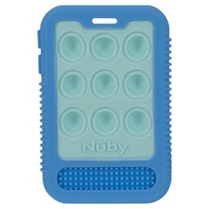 Nuby 按壓咬咬手機固齒器, 水漾藍藍, 1個, Teether only