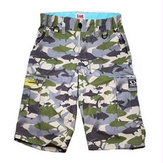 SAME 莎美 防潑水六分短褲, L, 迷彩