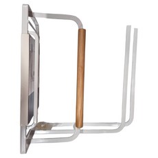 FREIZ 和平 Flauto Fountain 收納櫃 平板支架 鐵製 鍍鋅 粉末塗層 天然木材 矽橡膠, 25.5 x 14 x 25.5cm, RG-0455