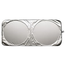 汽車雙圈遮陽隔熱簾，150cm x 70cm，阻絕UVA，摺疊收納，附專用收納袋, 1組