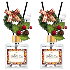 聖誕花圈派對珪藻土擴香瓶, 200ML, 香水麝香, 2瓶