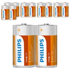 PHILIPS 飛利浦 2號C電池 A150 84g, 6組, 2顆