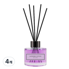 바이향 홈 디퓨저, 라벤더코튼, 120ml, 4개