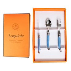 장네론 라귀올 선물패키지 3종 세트, 블루, 스푼 + 포크 + 버터나이프, 1세트