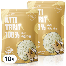 아띠지기 강아지 동결건조간식, 북어, 60g, 10개