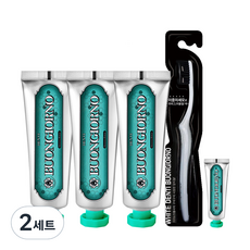 덴티본조르노 구취케어 치약 100g x 3p + 미세모 칫솔 + 여행용 미니 치약 랜덤발송 세트, 2세트