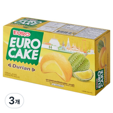 유로 커스터드 케이크 두리안, 3개, 120g