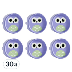 貓頭鷹插座安全蓋, 紫色, 30個