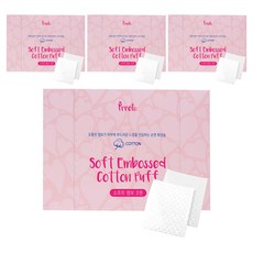프레티 소프트 엠보 코튼 화장솜, 500개입, 4개