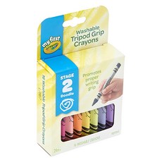 Crayola 繪兒樂 幼兒可水洗三角筆桿蠟筆, 16色, 1盒