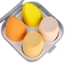 Better Than 水光妝感粉底液 水滴粉撲 4入, 橘色, 4個