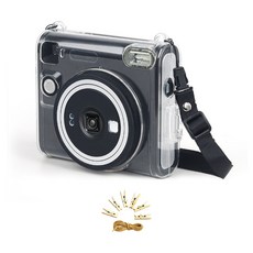 FUJIFILM 富士 instax SQUARE SQ40 專用透明保護殼 + 相片掛繩組, 1套