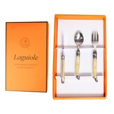 장네론 라귀올 선물패키지 케이크 3종 세트, 마블베이지, 스푼 + 포크 + 버터나이프 + 선물 패키지, 1세트