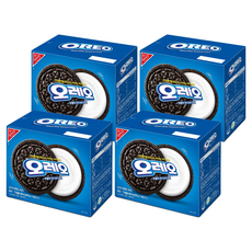 오레오 화이트 크림 초콜릿 샌드위치 쿠키, 1kg, 4개