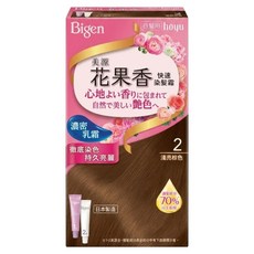 Bigen 美源 花果香快速染髮霜, 2淺亮棕色, 1盒