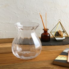 SAMHO GLASS 透明玻璃花瓶, 1個, 混色