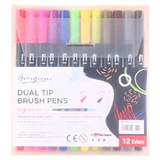 giorgione 創意無限 雙頭水性專業級高顯色著色勾線彩色筆 12色, 1個