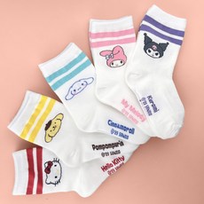 三麗鷗兒童中型襪子 5 件組 SAN-14
