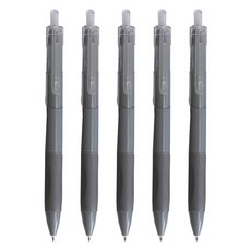 QueenCo 簡約中性筆 0.5mm, 灰色, 5個