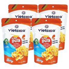 Vietcoco 烤椰子脆片, 45g, 4包