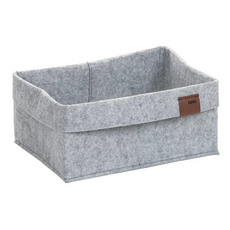 Kela 毛氈收納籃 可摺疊收納, 淺灰色, 1個