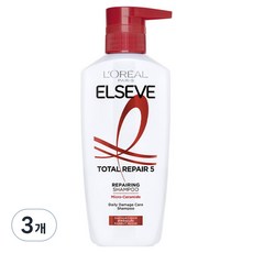 로레알파리 엘세브 토탈 리페어 5 샴푸 멜론 프루티 플로럴 퍼퓸, 620ml, 3개