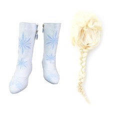 겨울왕국 2 엘사부츠 14~15cm + 가발 세트, 혼합색상, 1개