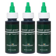 셰프마스터 리쿠아젤 식용색소 포레스트그린, 65g, 3개
