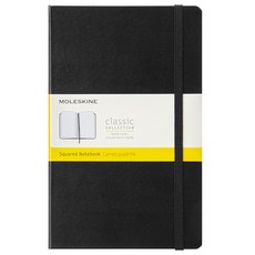 MOLESKINE 經典方格硬殼筆記本 240頁, 黑色 大型尺寸(Large), 1 個