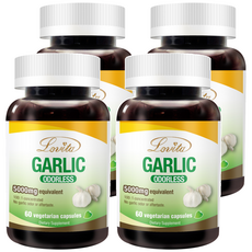 Lovita 愛維他 無味大蒜精素食膠囊 100倍超高濃縮 5000mg, 60顆, 0.3g, 4罐