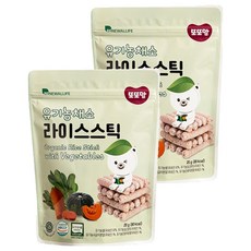 또또맘 유기농 라이스스틱 20g, 2개, 채소