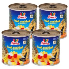 Fresco 후르츠 칵테일 통조림, 410g, 4개