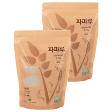 파파루 간편레시피 유기농 쌀가루 백미 중간입자 이유식 중기, 400g, 2개