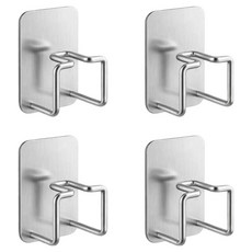 스프렉스 무타공 스틸핏 스테인리스 칫솔꽂이, 실버, 4개