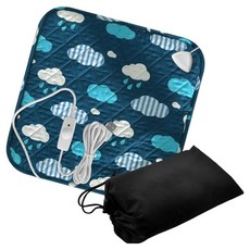 HANIL Gureumi 單人USB雙面坐墊, 40 x 40 cm, 海軍藍