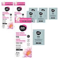 바디네이처 헤어리무버 왁스스트립 바디 로터스플라워 팔/다리용 16p + 티슈 2p, 3개