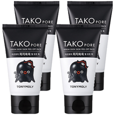 TONYMOLY 章魚黑頭清潔撕拉面膜, 1條, 4條