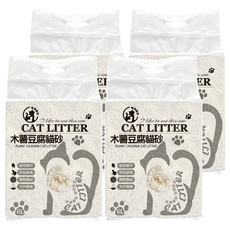 咪咪貓砂 木薯豆腐貓砂, 6L, 4包, 原味奶香