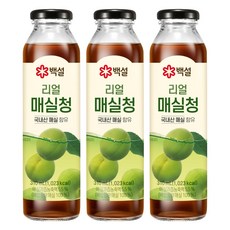 백설 리얼 매실청, 310ml, 3개