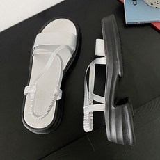 라블 여성용 뒷밴딩 통굽 키높이샌들