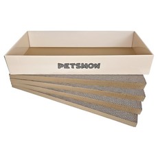 PETSMON 貓咪 3XL 貓抓箱 + 補充板 4入 平板型, 1組, 棕色