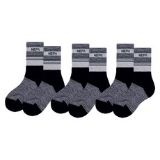 NEPA Pelt Surface 緩震中筒襪 3雙組 NPCFSCRS, 黑色, 黑色, 黑色(NPCFSCRS-BK3)