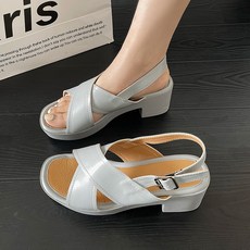 라블 여성용 가벼운 키높이 X자 웨지샌들