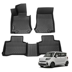 더존 입체포집 TPE 카매트 풀세트, 기아 레이 PE2 가솔린 2022년형, 올블랙